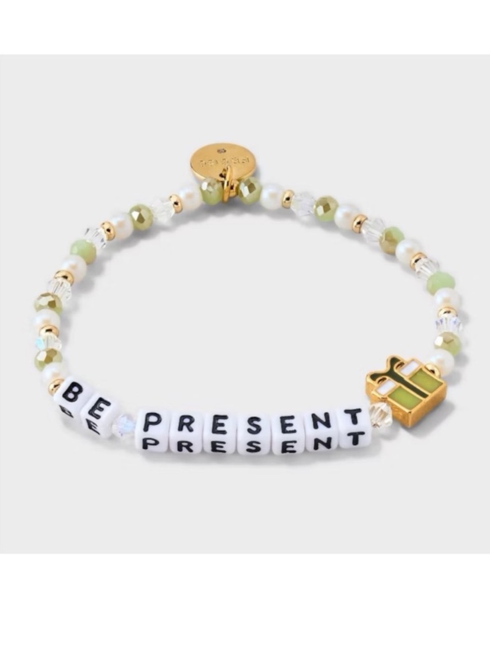 Little Words Project Be Present Beaded Bracelet Size Medium Large NEW